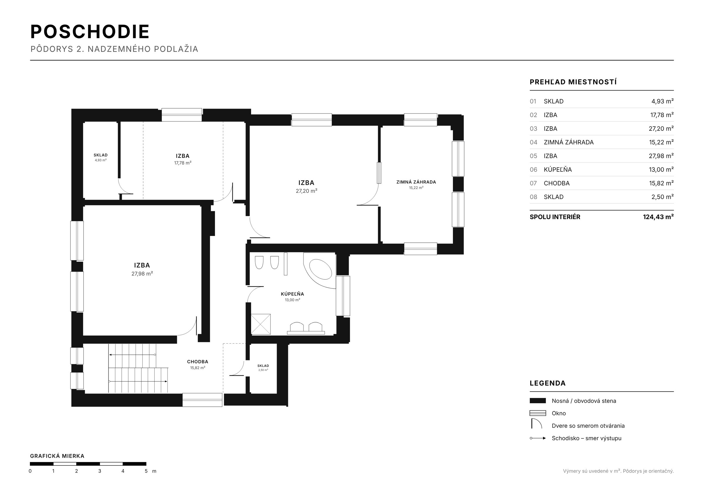 Pôdorys – 2. nadzemné podlažie